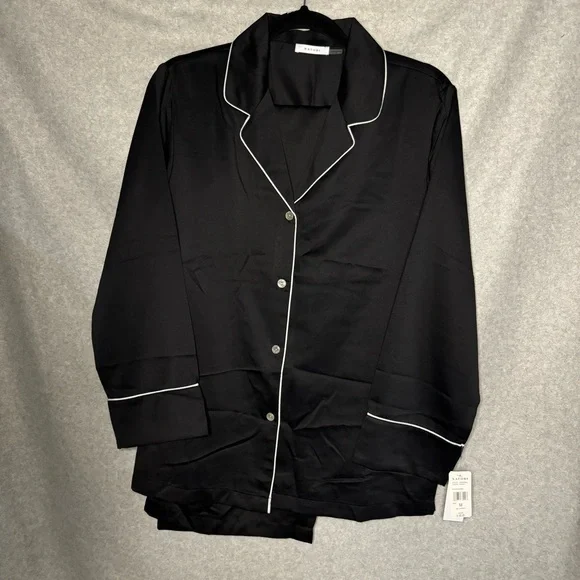 NWT Natori Satin Feel Notch Pajamas Intimates Sleepwear SET (M) - Picture 2 of 3